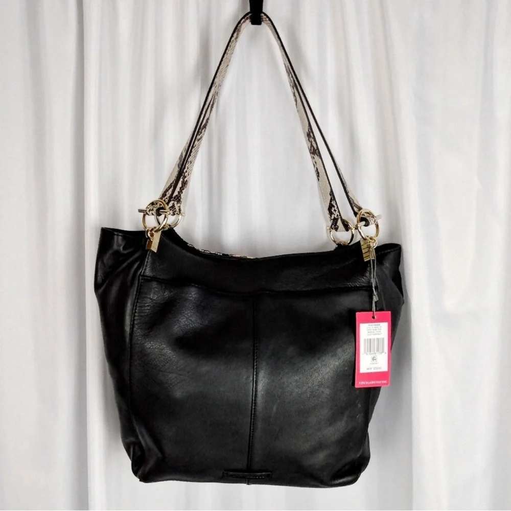 Vince Camuto Reptile Print Leather Tote NWT